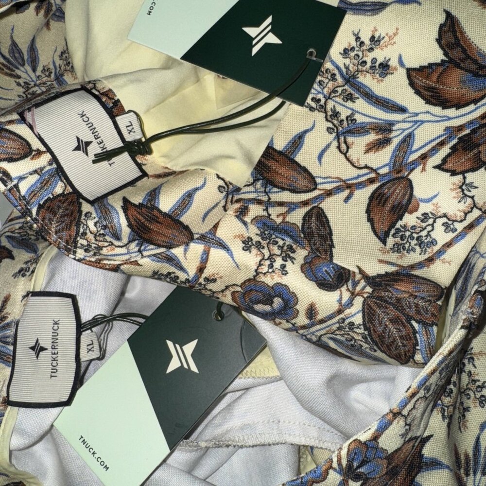Tuckernuck Cream Floral High-Waist Shorts Romper - Picture 15 of 15